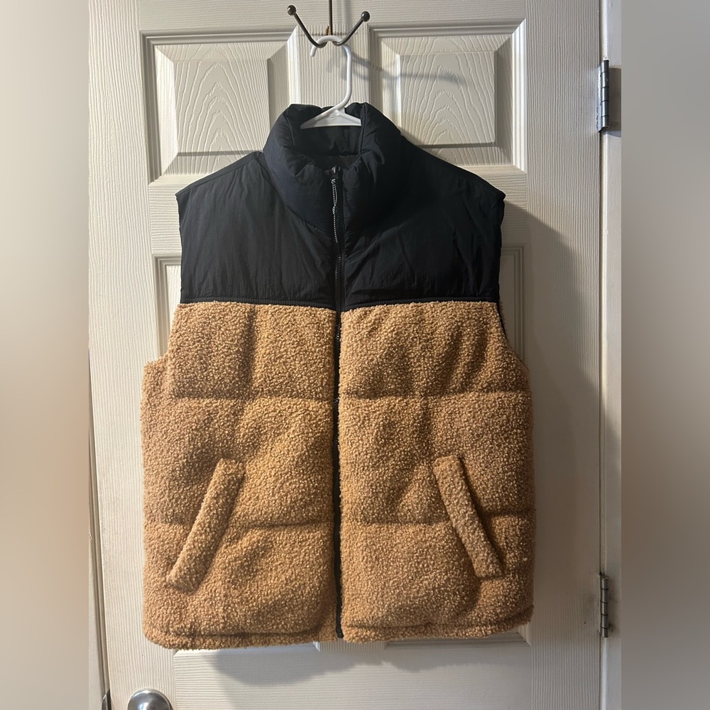 Black and Tan Puffer Vest